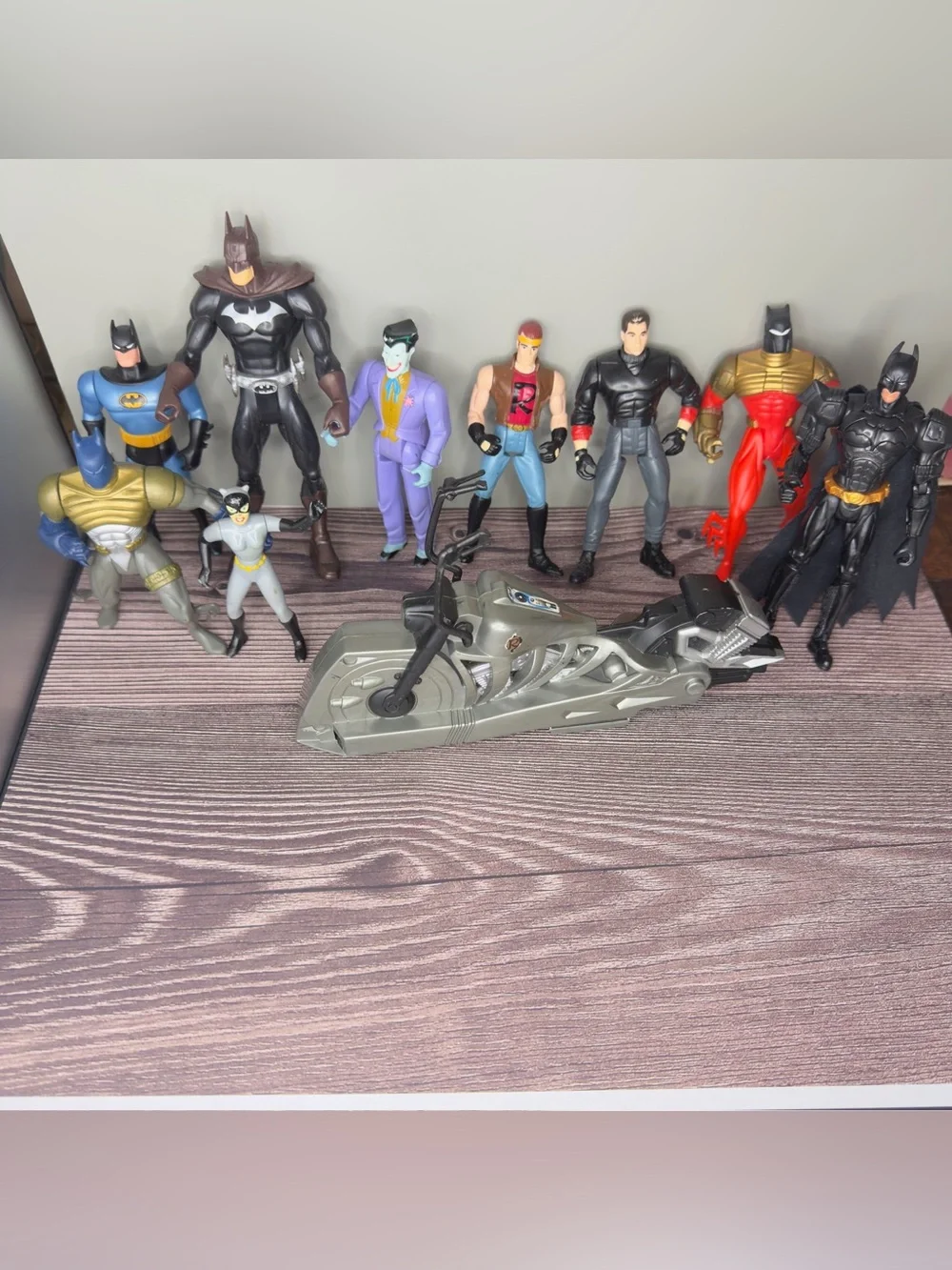 Batman Action Figure Lot Joker Robin Catwoman Legends Batman Robin Cycle